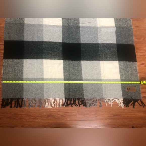 Terrytown Maryville university wool blend Buffalo check throw blanket - Picture 6 of 10